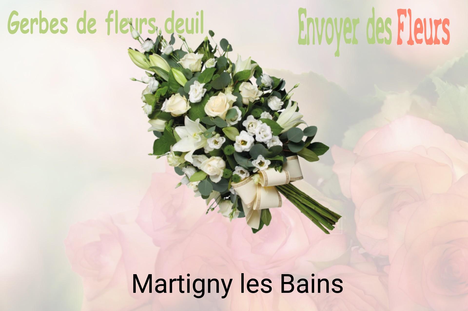Gerbe de fleurs de deuil livrée à Martigny-les-Bains